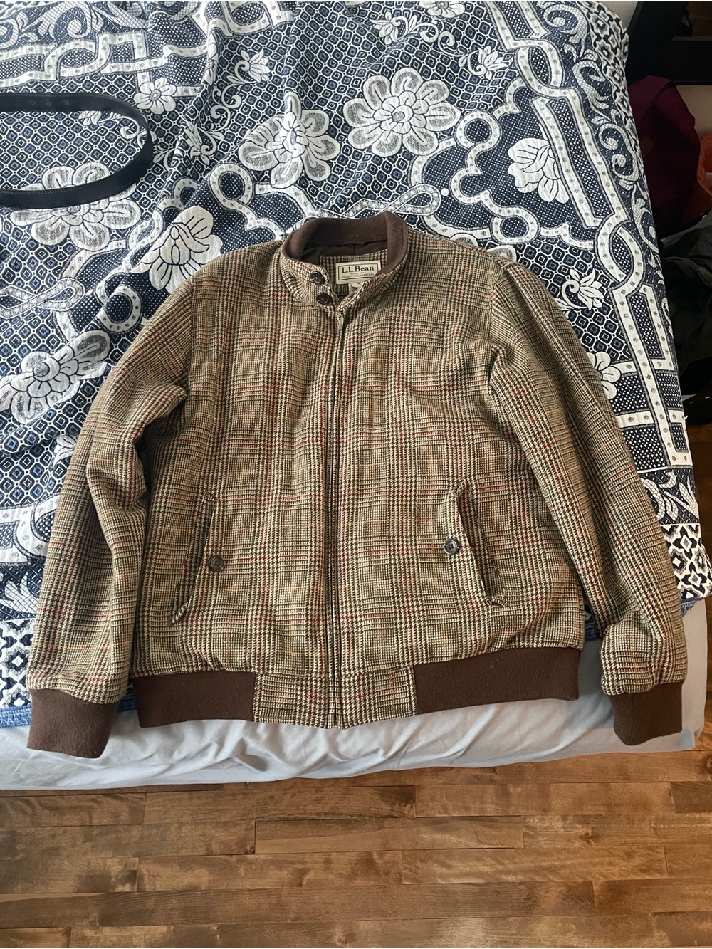 L.L. Bean wool blend zip up jacket M